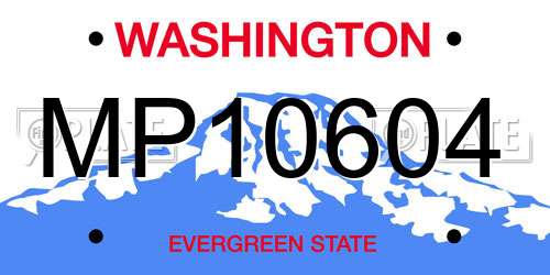 MP10604 Washington License Plate