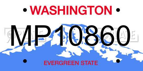 MP10860 Washington License Plate