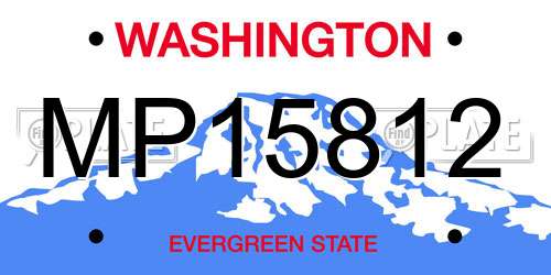 MP15812 Washington License Plate