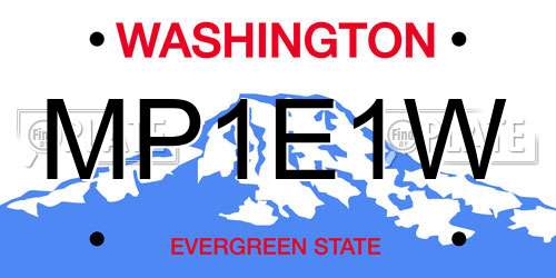 MP1E1W Washington License Plate