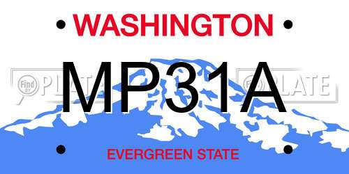 MP31A Washington License Plate