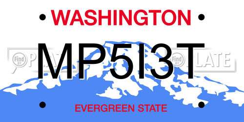 MP5I3T Washington License Plate