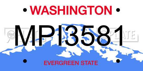 MPI3581 Washington License Plate