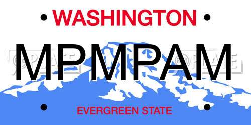 MPMPAM Washington License Plate