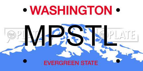 MPSTL Washington License Plate