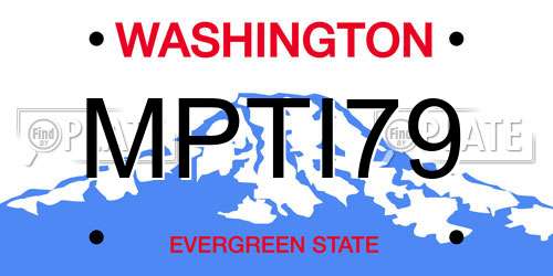 MPTI79 Washington License Plate