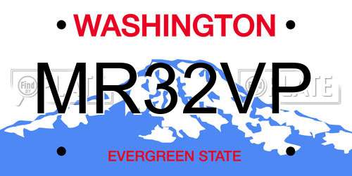 MR32VP Washington License Plate