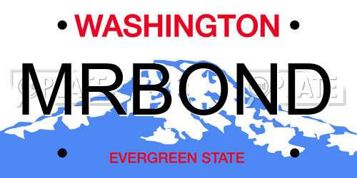 MRBOND Washington License Plate