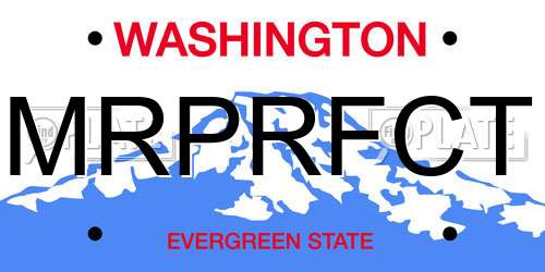 MRPRFCT Washington License Plate
