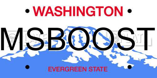 MSBOOST Washington License Plate