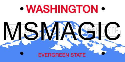 MSMAGIC Washington License Plate
