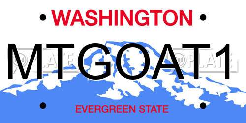 MTGOAT1 Washington License Plate