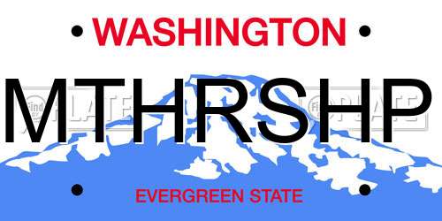 MTHRSHP Washington License Plate