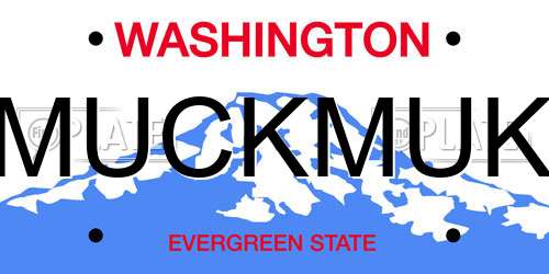 MUCKMUK Washington License Plate
