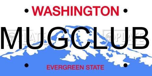 MUGCLUB Washington License Plate