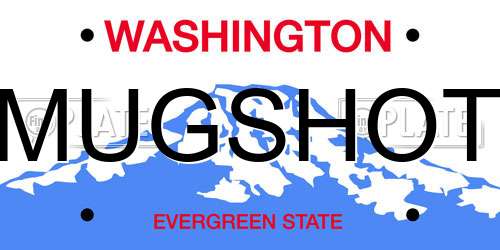 MUGSHOT Washington License Plate