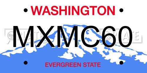 MXMC60 Washington License Plate