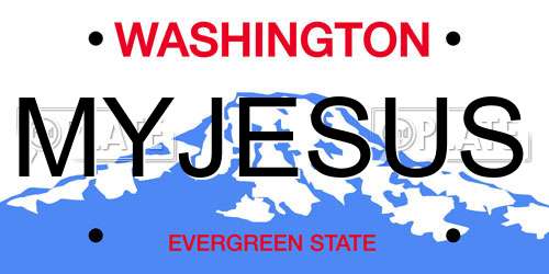 MYJESUS Washington License Plate
