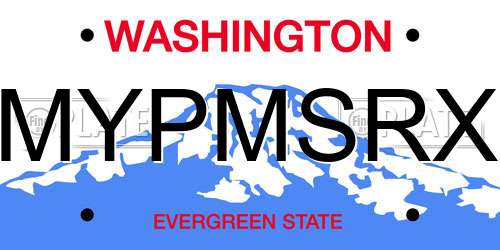MYPMSRX Washington License Plate