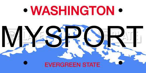 MYSPORT Washington License Plate