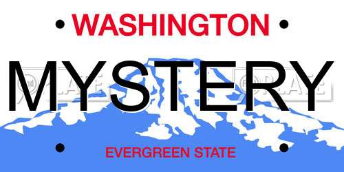MYSTERY Washington License Plate