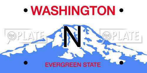 N Washington License Plate