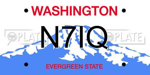 N7IQ Washington License Plate