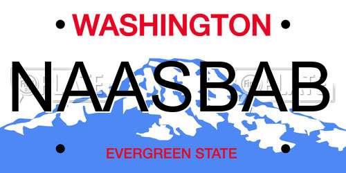 NAASBAB Washington License Plate