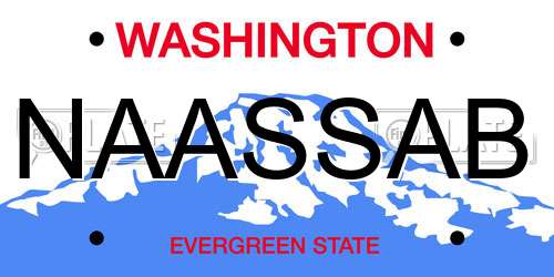 NAASSAB Washington License Plate