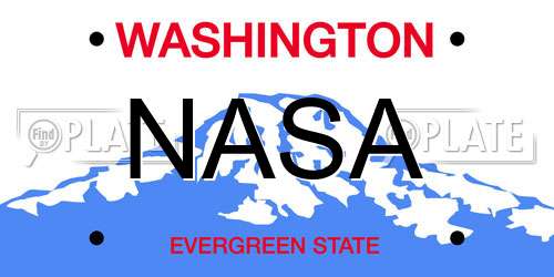NASA Washington License Plate