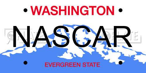 NASCAR Washington License Plate