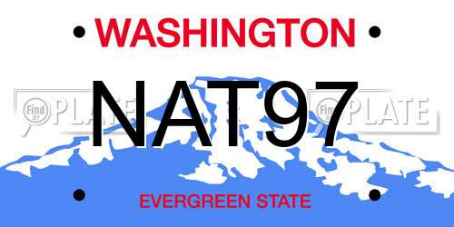 NAT97 Washington License Plate