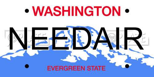 NEEDAIR Washington License Plate