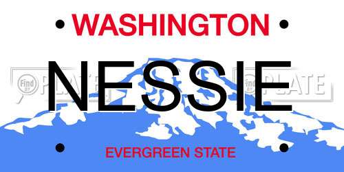 NESSIE Washington License Plate