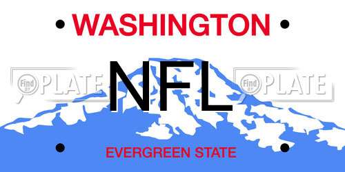 NFL Washington License Plate