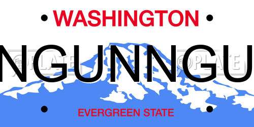 NGUNNGU Washington License Plate
