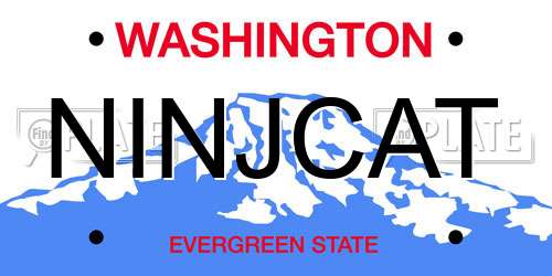 NINJCAT Washington License Plate