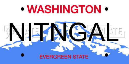 NITNGAL Washington License Plate