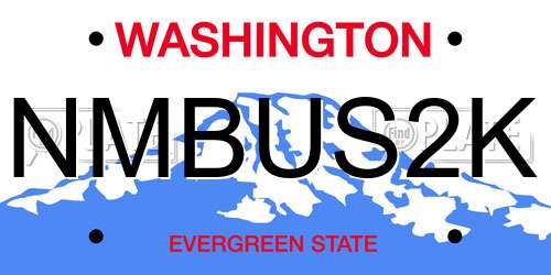 NMBUS2K Washington License Plate