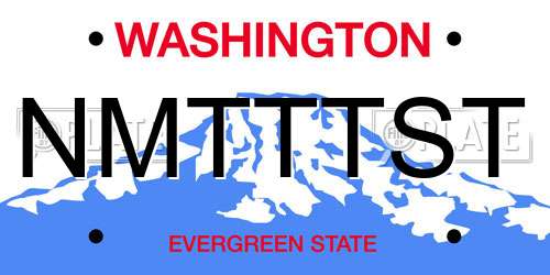 NMTTTST Washington License Plate