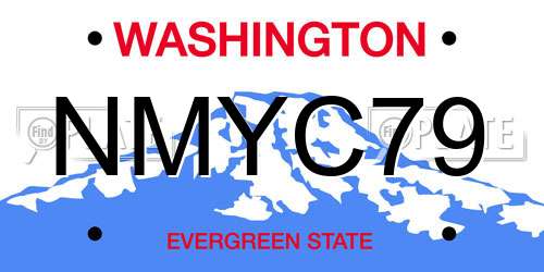 NMYC79 Washington License Plate