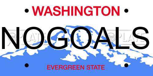 NOGOALS Washington License Plate