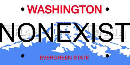NONEXIST Washington License Plate