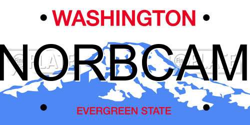 NORBCAM Washington License Plate