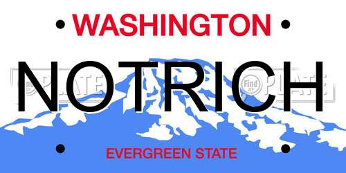 NOTRICH Washington License Plate