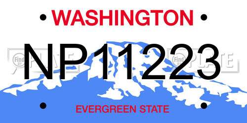 NP11223 Washington License Plate