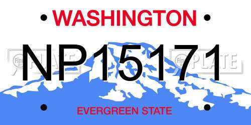 NP15171 Washington License Plate