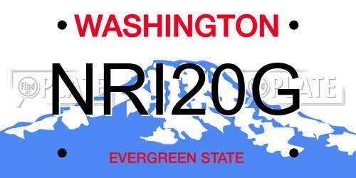 NRI20G Washington License Plate