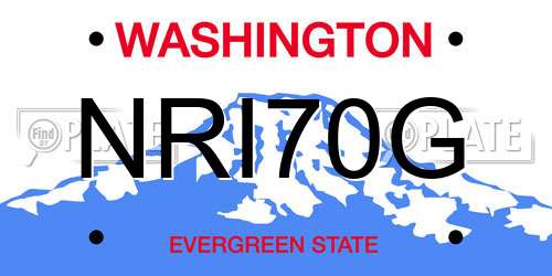 NRI70G Washington License Plate