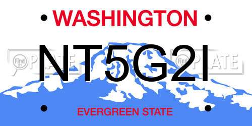 NT5G2I Washington License Plate